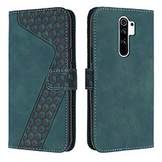 Custodia Portafoglio In Pelle Cover con Supporto H04X per Xiaomi Poco M2 Verde