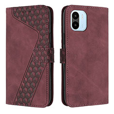 Custodia Portafoglio In Pelle Cover con Supporto H04X per Xiaomi Redmi A2 Rosso Rosa