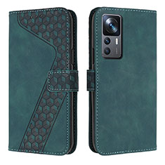 Custodia Portafoglio In Pelle Cover con Supporto H04X per Xiaomi Redmi K50 Ultra 5G Verde