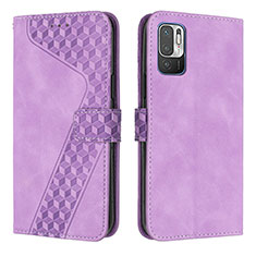 Custodia Portafoglio In Pelle Cover con Supporto H04X per Xiaomi Redmi Note 10T 5G Viola