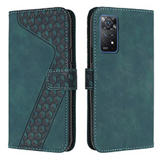 Custodia Portafoglio In Pelle Cover con Supporto H04X per Xiaomi Redmi Note 12 Pro 4G Verde