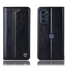 Custodia Portafoglio In Pelle Cover con Supporto H05P per Motorola Moto Edge (2022) 5G Nero