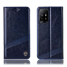 Custodia Portafoglio In Pelle Cover con Supporto H05P per Oppo A95 5G Blu