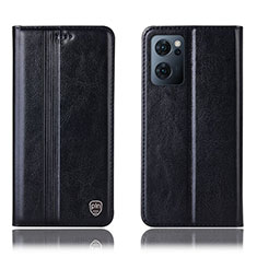 Custodia Portafoglio In Pelle Cover con Supporto H05P per Oppo Find X5 Lite 5G Nero