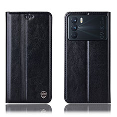 Custodia Portafoglio In Pelle Cover con Supporto H05P per Oppo K9 Pro 5G Nero