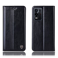 Custodia Portafoglio In Pelle Cover con Supporto H05P per Oppo K9X 5G Nero