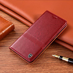 Custodia Portafoglio In Pelle Cover con Supporto H05P per Sony Xperia Ace II SO-41B Rosso