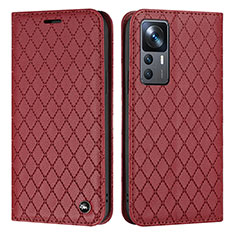 Custodia Portafoglio In Pelle Cover con Supporto H05X per Xiaomi Mi 12T 5G Rosso