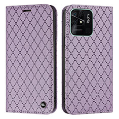 Custodia Portafoglio In Pelle Cover con Supporto H05X per Xiaomi Redmi 10 India Viola