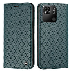 Custodia Portafoglio In Pelle Cover con Supporto H05X per Xiaomi Redmi 9 Activ Verde