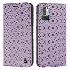 Custodia Portafoglio In Pelle Cover con Supporto H05X per Xiaomi Redmi Note 10 5G Viola