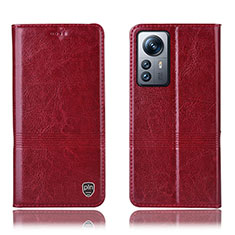 Custodia Portafoglio In Pelle Cover con Supporto H06P per Xiaomi Mi 12 Lite 5G Rosso