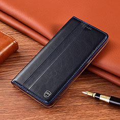Custodia Portafoglio In Pelle Cover con Supporto H06P per Xiaomi Redmi Note 10 5G Blu