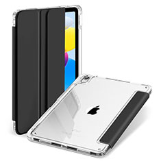 Custodia Portafoglio In Pelle Cover con Supporto H07 per Apple iPad 10.9 (2022) Nero