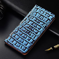 Custodia Portafoglio In Pelle Cover con Supporto H07 per Apple iPhone 13 Blu