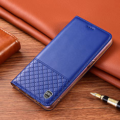 Custodia Portafoglio In Pelle Cover con Supporto H07P per Motorola Moto Edge 40 Neo 5G Blu