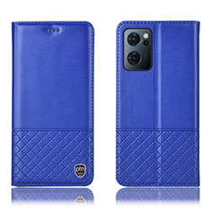 Custodia Portafoglio In Pelle Cover con Supporto H07P per OnePlus Nord CE 2 5G Blu