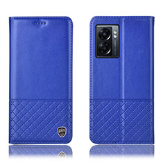 Custodia Portafoglio In Pelle Cover con Supporto H07P per OnePlus Nord N300 5G Blu