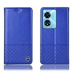 Custodia Portafoglio In Pelle Cover con Supporto H07P per Oppo A1 5G Blu