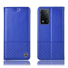 Custodia Portafoglio In Pelle Cover con Supporto H07P per Oppo A93s 5G Blu