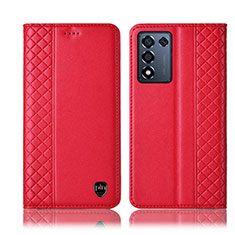 Custodia Portafoglio In Pelle Cover con Supporto H07P per Oppo K9S 5G Rosso