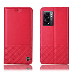 Custodia Portafoglio In Pelle Cover con Supporto H07P per Realme Q5i 5G Rosso