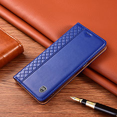 Custodia Portafoglio In Pelle Cover con Supporto H07P per Samsung Galaxy M60s Blu