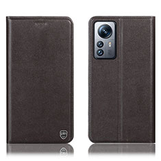 Custodia Portafoglio In Pelle Cover con Supporto H07P per Xiaomi Mi 12 5G Marrone