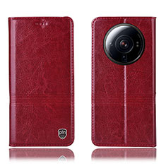 Custodia Portafoglio In Pelle Cover con Supporto H07P per Xiaomi Mi 12 Ultra 5G Rosso