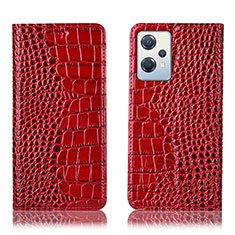 Custodia Portafoglio In Pelle Cover con Supporto H08P per OnePlus Nord CE 2 Lite 5G Rosso