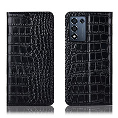 Custodia Portafoglio In Pelle Cover con Supporto H08P per Oppo K9S 5G Nero