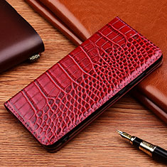 Custodia Portafoglio In Pelle Cover con Supporto H08P per Samsung Galaxy A04s Rosso