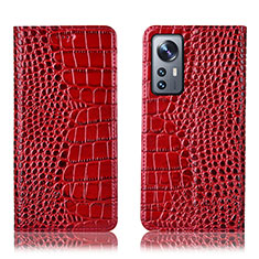 Custodia Portafoglio In Pelle Cover con Supporto H08P per Xiaomi Mi 12X 5G Rosso