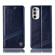 Custodia Portafoglio In Pelle Cover con Supporto H09P per Motorola Moto Edge (2022) 5G Blu