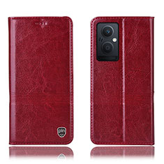 Custodia Portafoglio In Pelle Cover con Supporto H09P per OnePlus Nord N20 5G Rosso