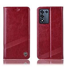 Custodia Portafoglio In Pelle Cover con Supporto H09P per Realme 9 SE 5G Rosso