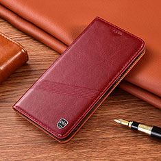 Custodia Portafoglio In Pelle Cover con Supporto H09P per Sony Xperia Ace II SO-41B Rosso