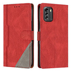 Custodia Portafoglio In Pelle Cover con Supporto H09X per Nokia G60 5G Rosso