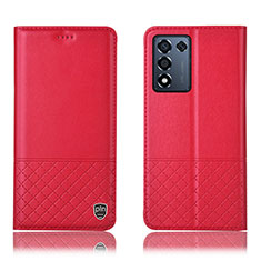 Custodia Portafoglio In Pelle Cover con Supporto H10P per Oppo K9S 5G Rosso