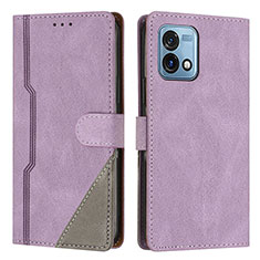 Custodia Portafoglio In Pelle Cover con Supporto H10X per Motorola Moto G Stylus (2023) 4G Viola