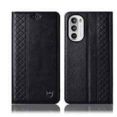 Custodia Portafoglio In Pelle Cover con Supporto H11P per Motorola Moto G82 5G Nero