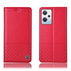 Custodia Portafoglio In Pelle Cover con Supporto H11P per OnePlus Nord CE 2 Lite 5G Rosso