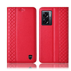 Custodia Portafoglio In Pelle Cover con Supporto H11P per OnePlus Nord N300 5G Rosso