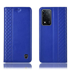Custodia Portafoglio In Pelle Cover con Supporto H11P per Oppo A93s 5G Blu