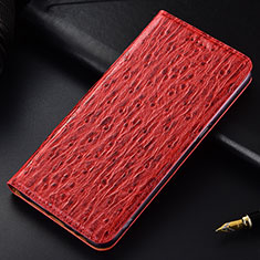 Custodia Portafoglio In Pelle Cover con Supporto H15P per Motorola Moto Edge S 5G Rosso