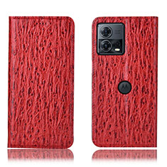 Custodia Portafoglio In Pelle Cover con Supporto H15P per Motorola Moto S30 Pro 5G Rosso