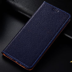 Custodia Portafoglio In Pelle Cover con Supporto H15P per Samsung Galaxy A71 5G Blu