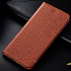 Custodia Portafoglio In Pelle Cover con Supporto H15P per Samsung Galaxy Note 10 5G Marrone