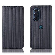 Custodia Portafoglio In Pelle Cover con Supporto H16P per Motorola Moto Edge 30 Pro 5G Nero