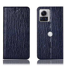 Custodia Portafoglio In Pelle Cover con Supporto H16P per Motorola Moto Edge 30 Ultra 5G Blu